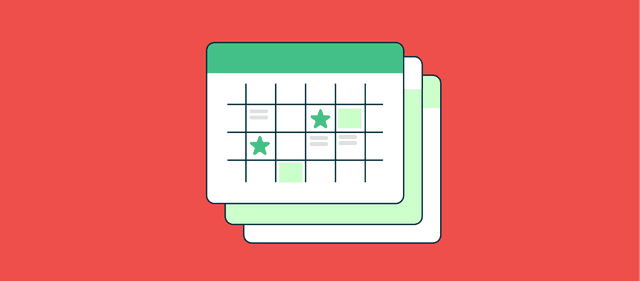 Social media content calendar template